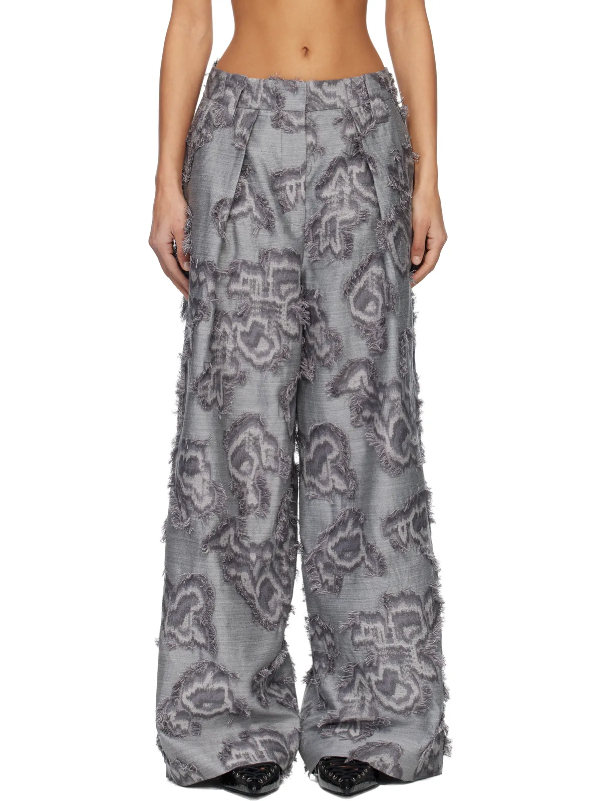 Ganni Fil Coupe Big タックパンツ - 画像1