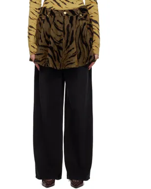 Ganni Printed Flocked デニム ミニスカート - サムネイル1