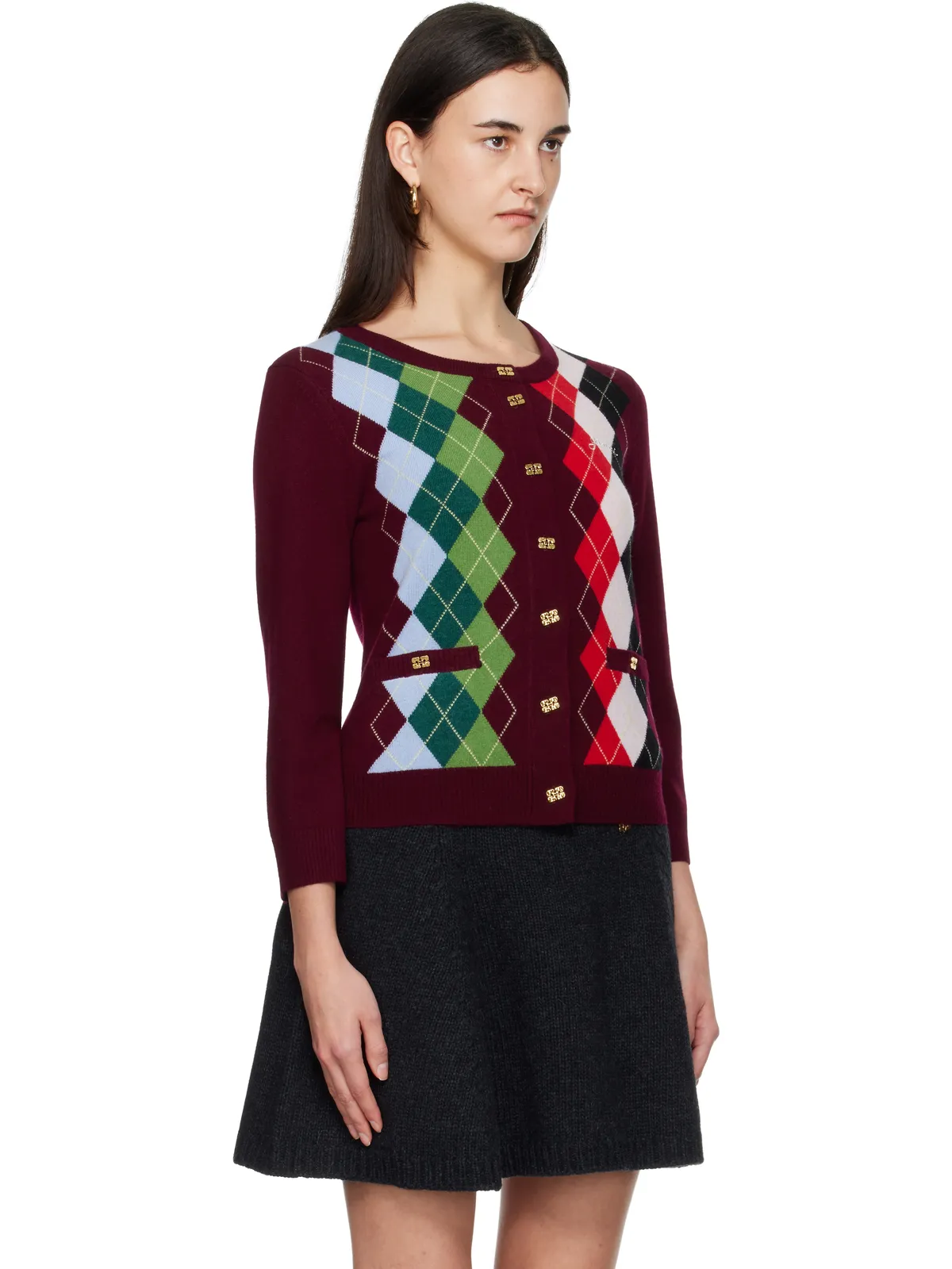 Ganni Check カーディガン - 画像2