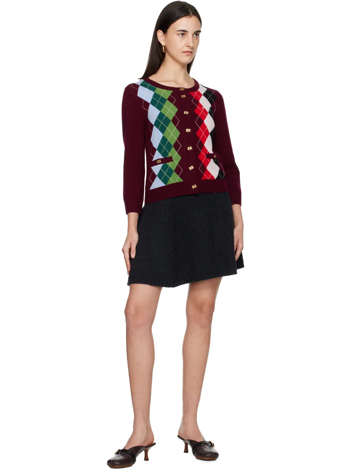 Ganni Check カーディガン - 画像4