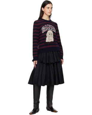 Ganni Graphic Poodle ウールミックス ボーダー セーター - サムネイル4