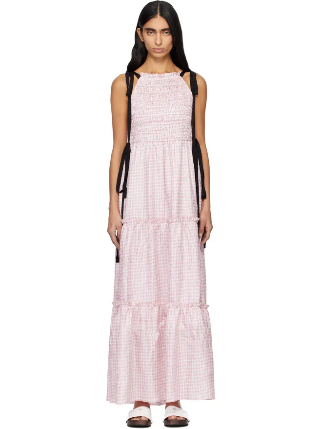 Ganni Ganni Shibori Pleat Smock マキシワンピースの商品画像