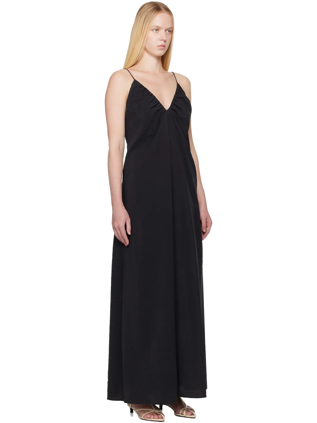 Rohe Hammered Silk V-Neck Strap マキシワンピース - 画像2
