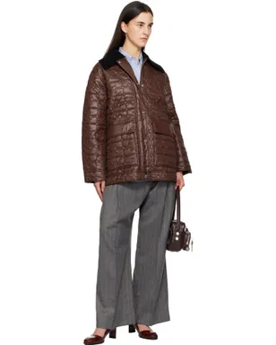 Ganni Shiny Quilt Midi ジャケット - サムネイル4