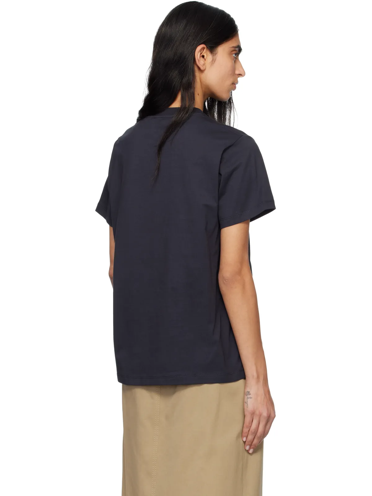Ganni コットン ダマスク リラックス Tシャツ - 画像3