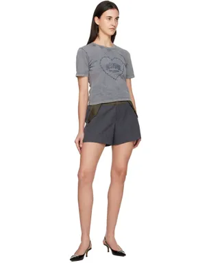 Ganni ウォッシュド ハート クロップド Tシャツ - サムネイル4