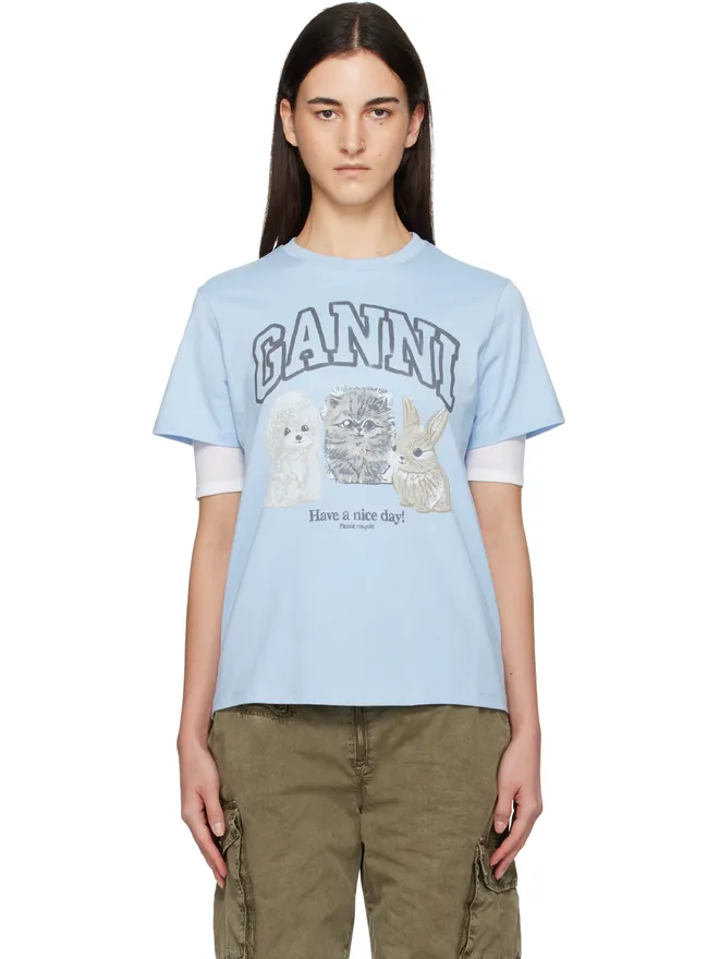 Ganni Ganni Animal プリントTシャツの商品画像