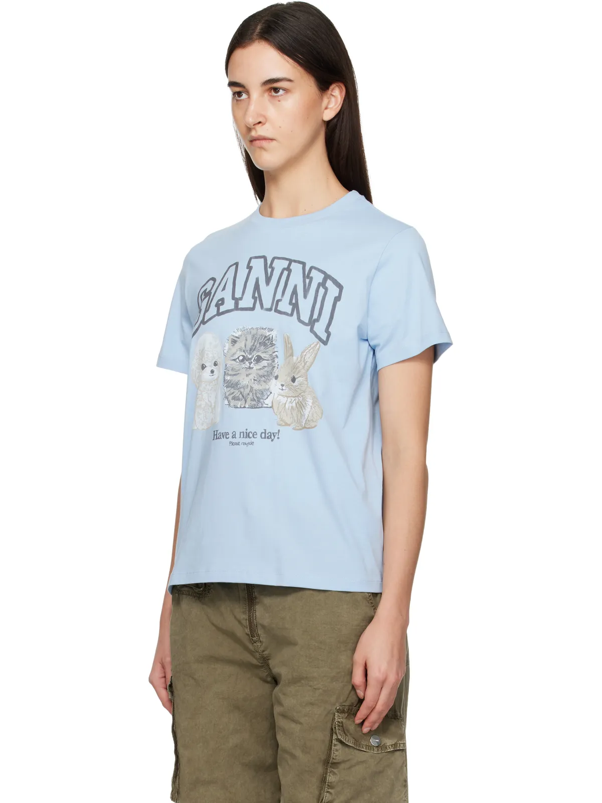 Ganni Animal プリントTシャツ - 画像4