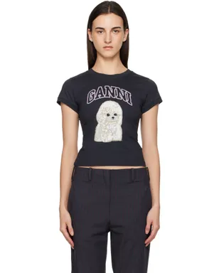 Ganni Poodle Baby Fit Tシャツ - サムネイル1
