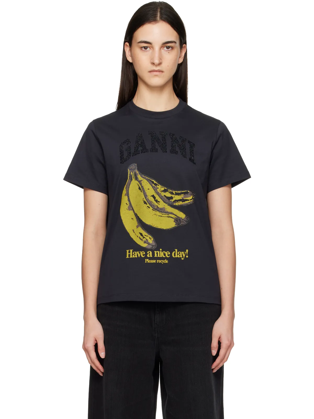 Ganni Banana グラフィックTシャツ - 画像1