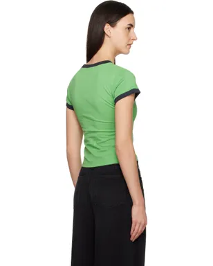 Ganni Basic Peony コットンジャージ ベビーフィット Tシャツ - サムネイル3