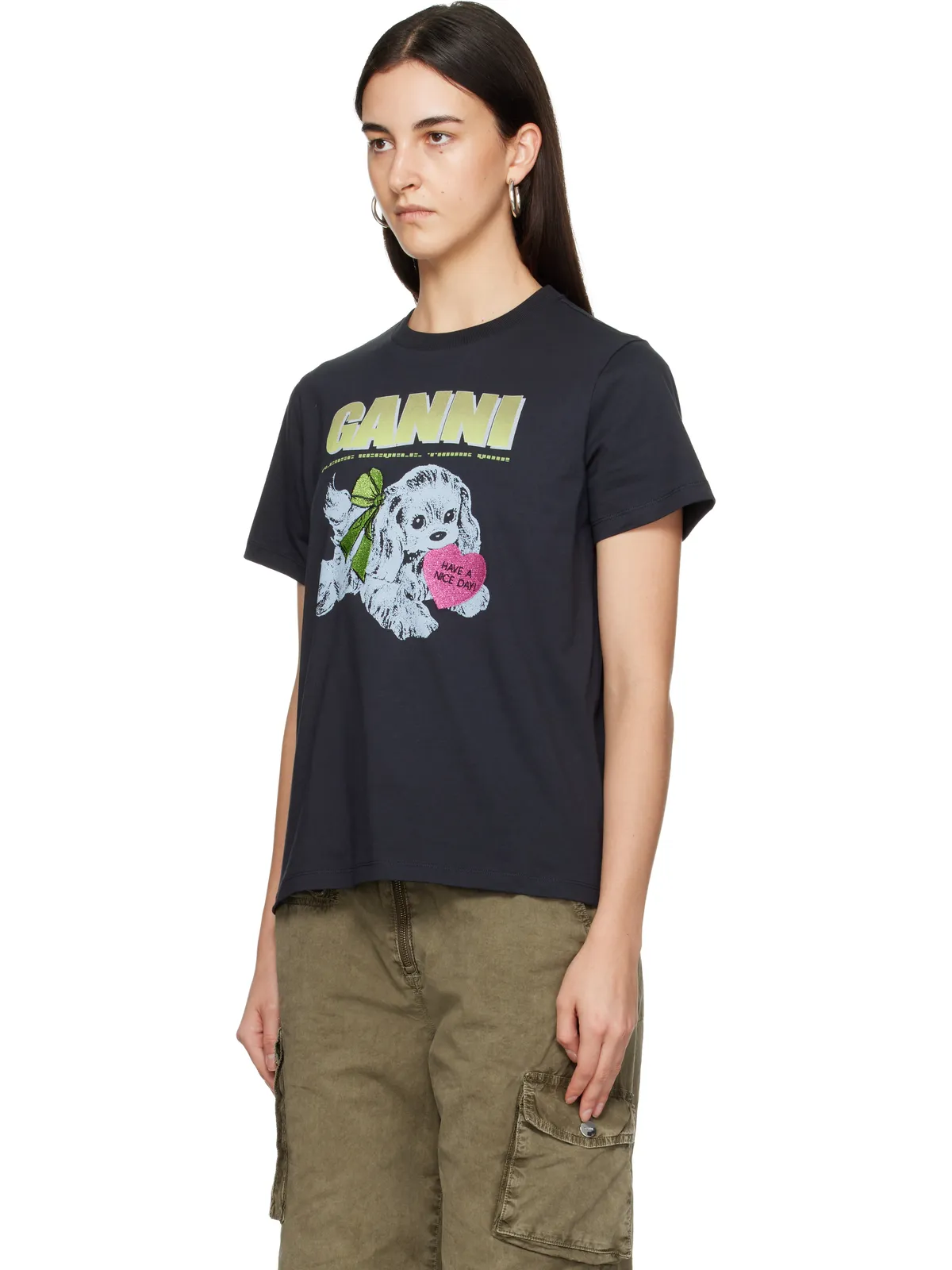 Ganni Puppy Tシャツ - 画像4