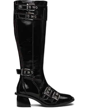 Ganni Feminine バックル ニーハイブーツ - サムネイル1