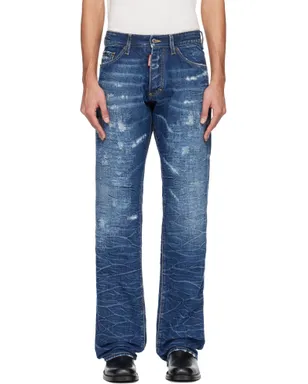 Dsquared2 Dark Scratch Wash 'The American' ジーンズ - サムネイル1