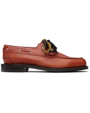 Dsquared2 Maglianoエディション レザー デッキシューズ - サムネイル1