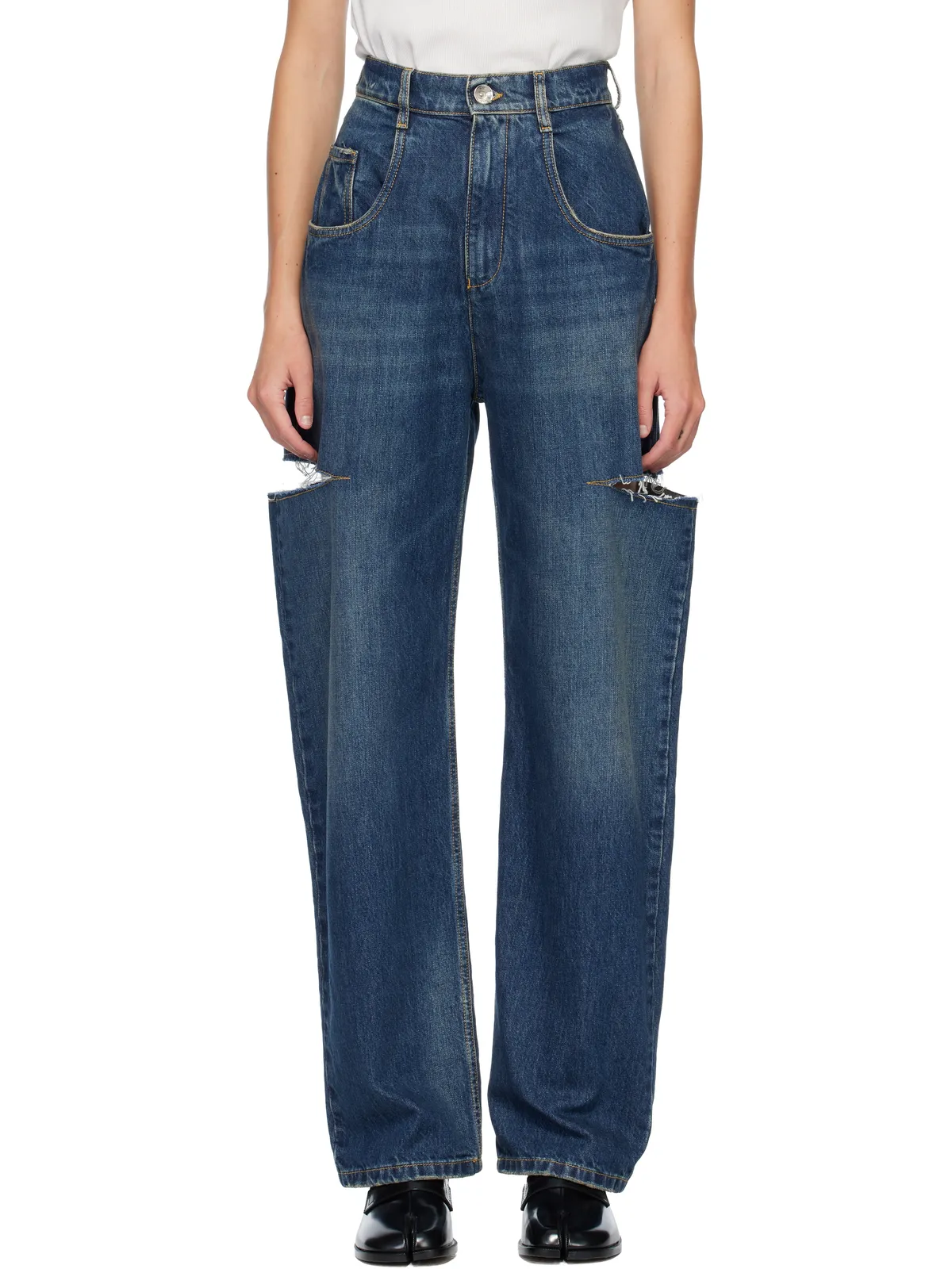 Maison Margiela カットアウト ジーンズ - 画像1