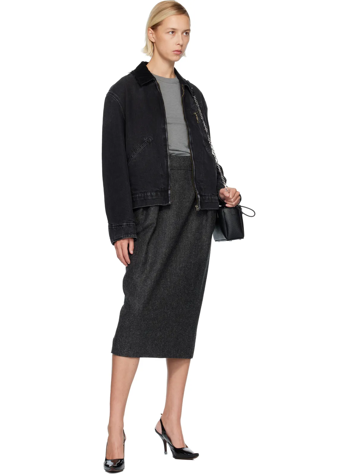 Maison Margiela コーデュロイカラー デニムジャケット - 画像4