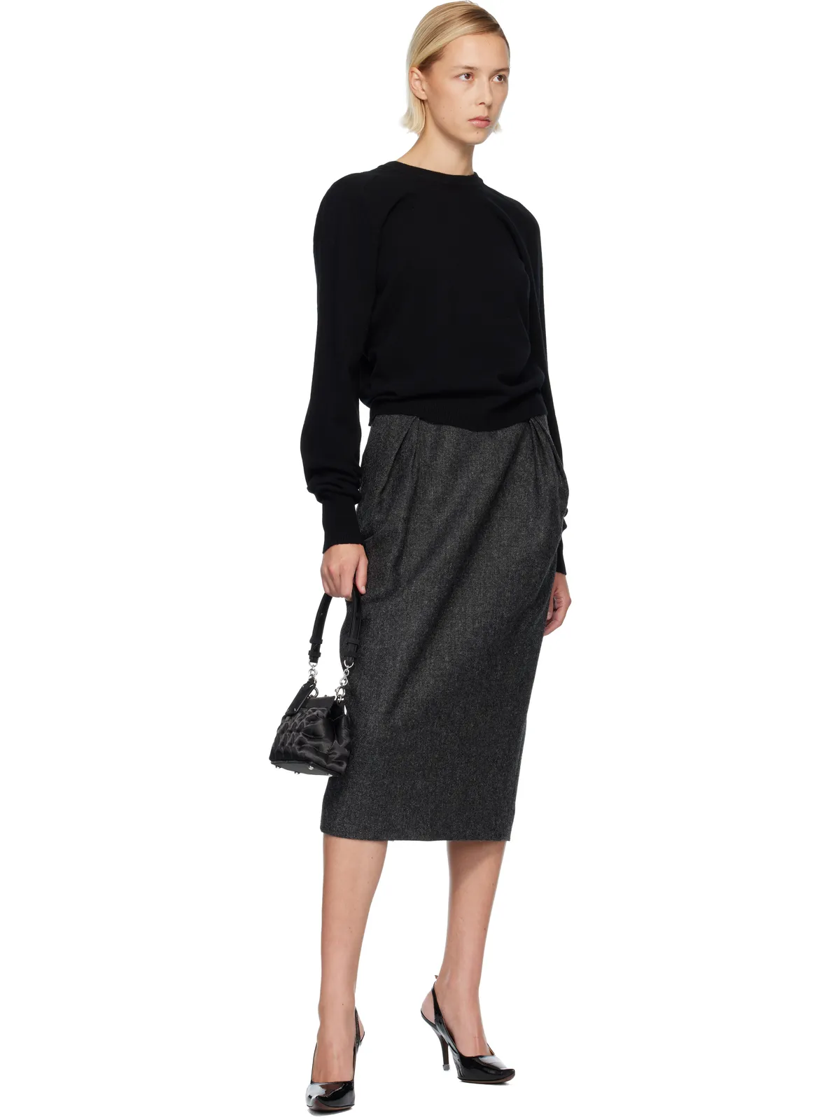 Maison Margiela ブラック Loved To Death スリングバックヒール - 画像5