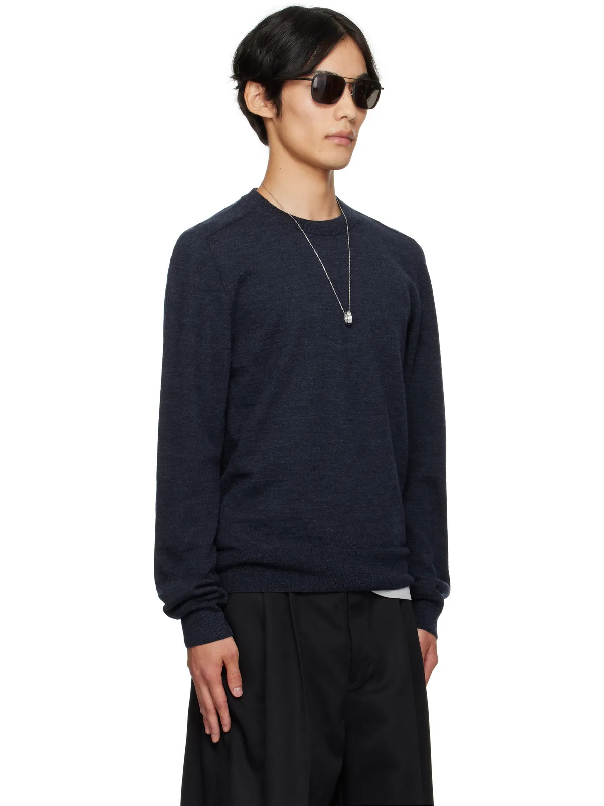 Maison Margiela スエード エルボーパッチ セーター - 画像2