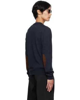 Maison Margiela スエード エルボーパッチ セーター - サムネイル3