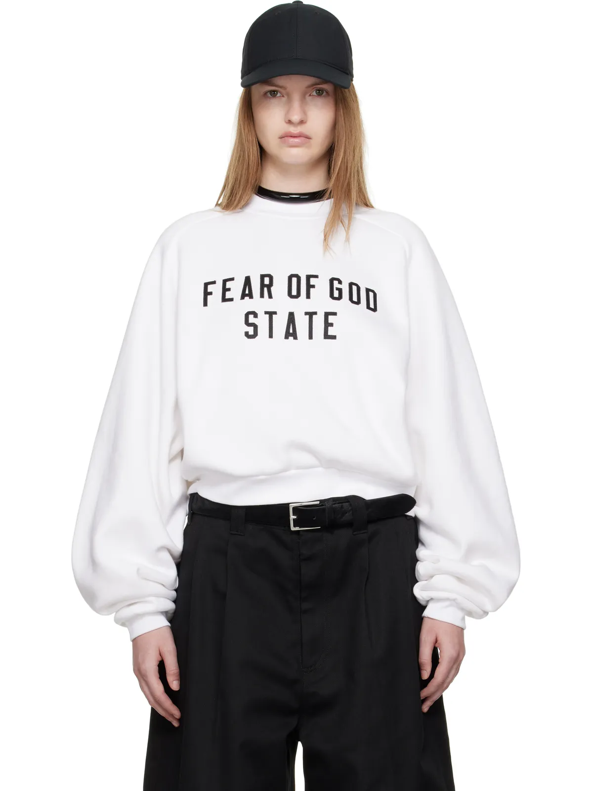 Fear of God ESSENTIALS フリース ラグラン クルーネック スウェットシャツ - 画像1