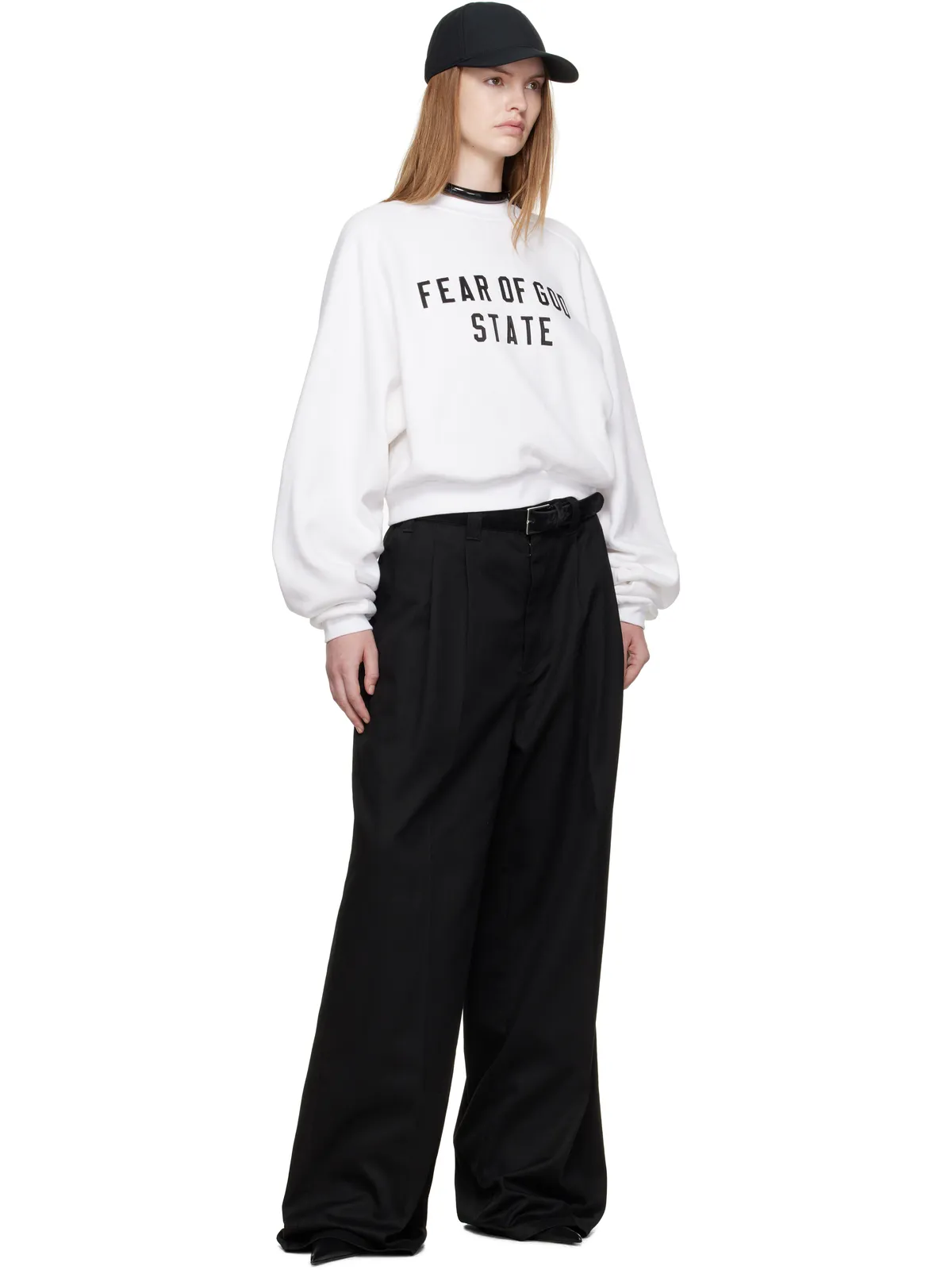 Fear of God ESSENTIALS フリース ラグラン クルーネック スウェットシャツ - 画像4