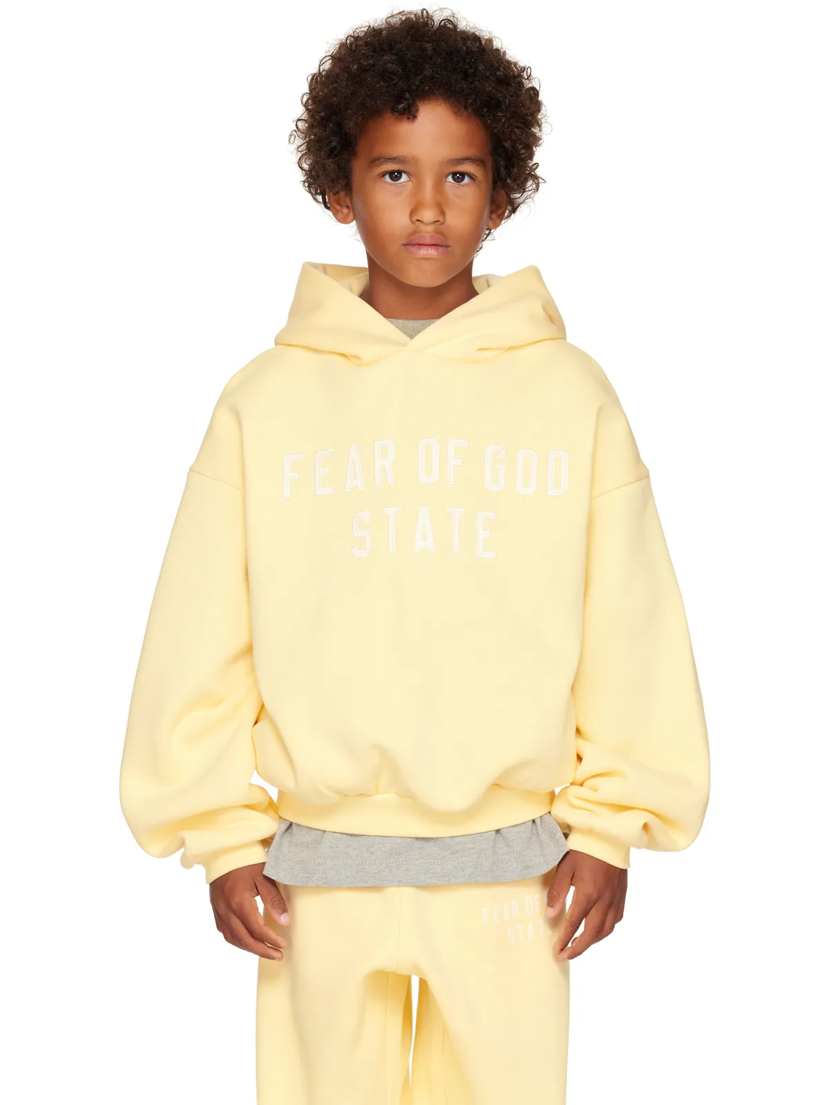Fear of God ESSENTIALS キッズ｜ 90s Fit フリース フーディ - 画像1