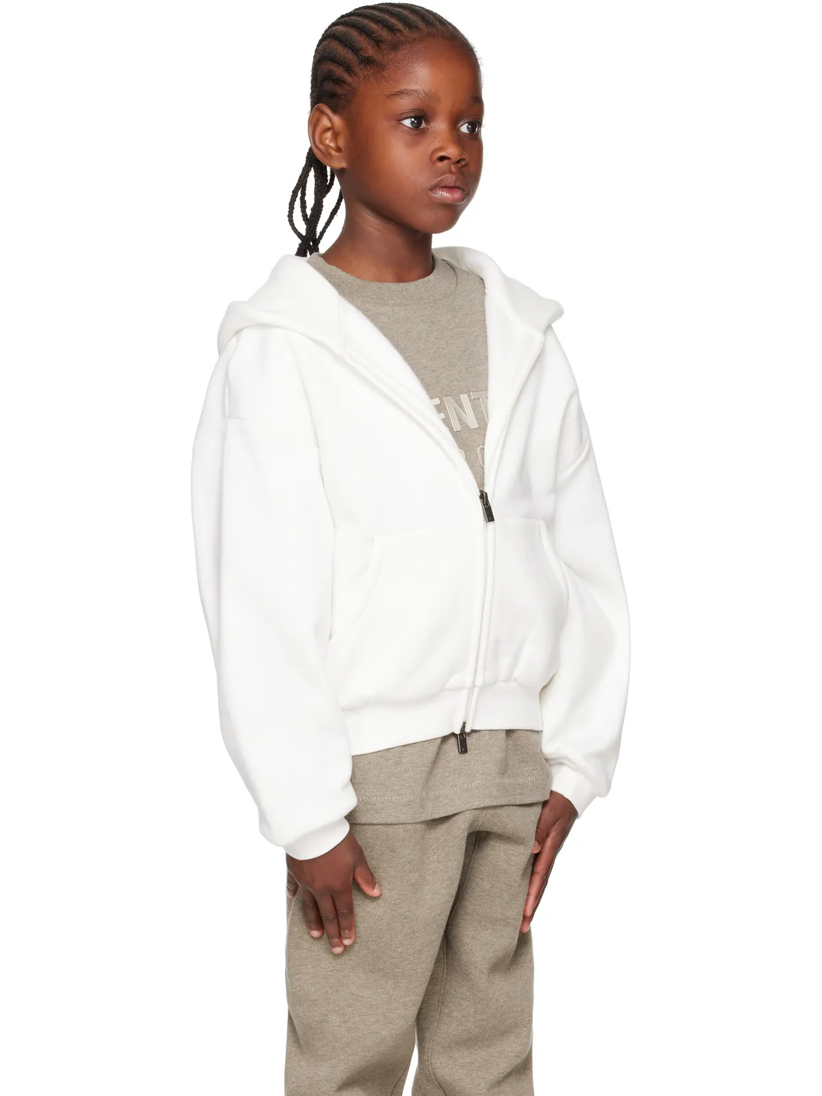 Fear of God ESSENTIALS キッズ｜ Classic フリース ジップアップフーディ - 画像2