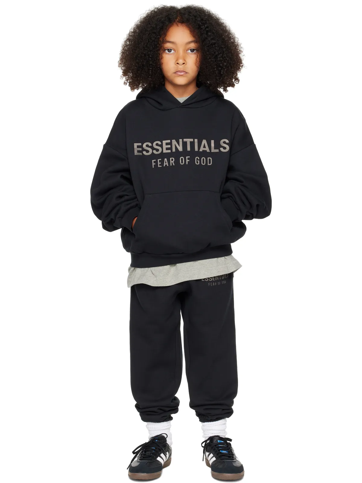 Fear of God ESSENTIALS キッズ｜ フリース フーディ - 画像4