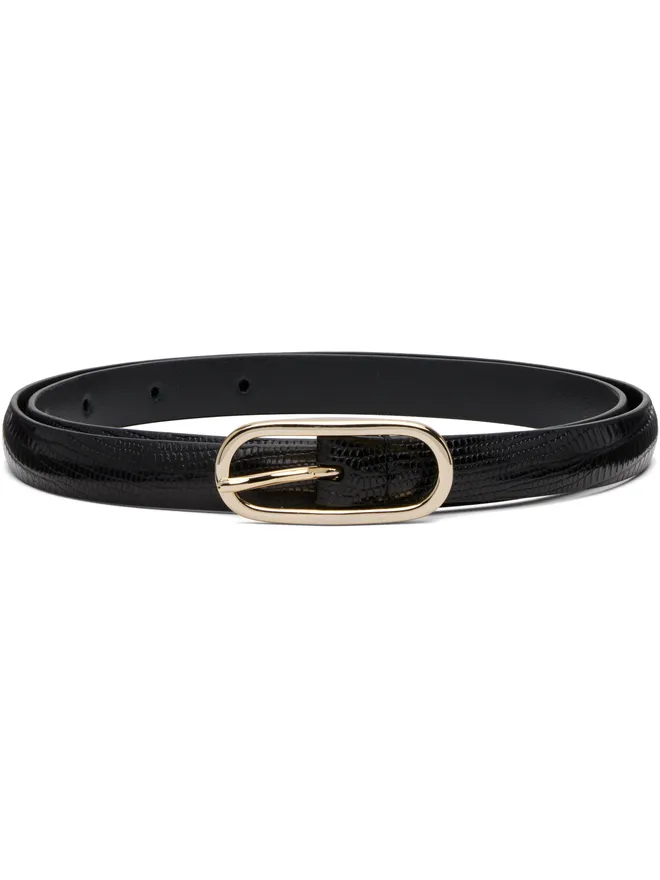Anderson's Anderson's Super Skinny Lizard Leather Oval バックルベルトの商品画像
