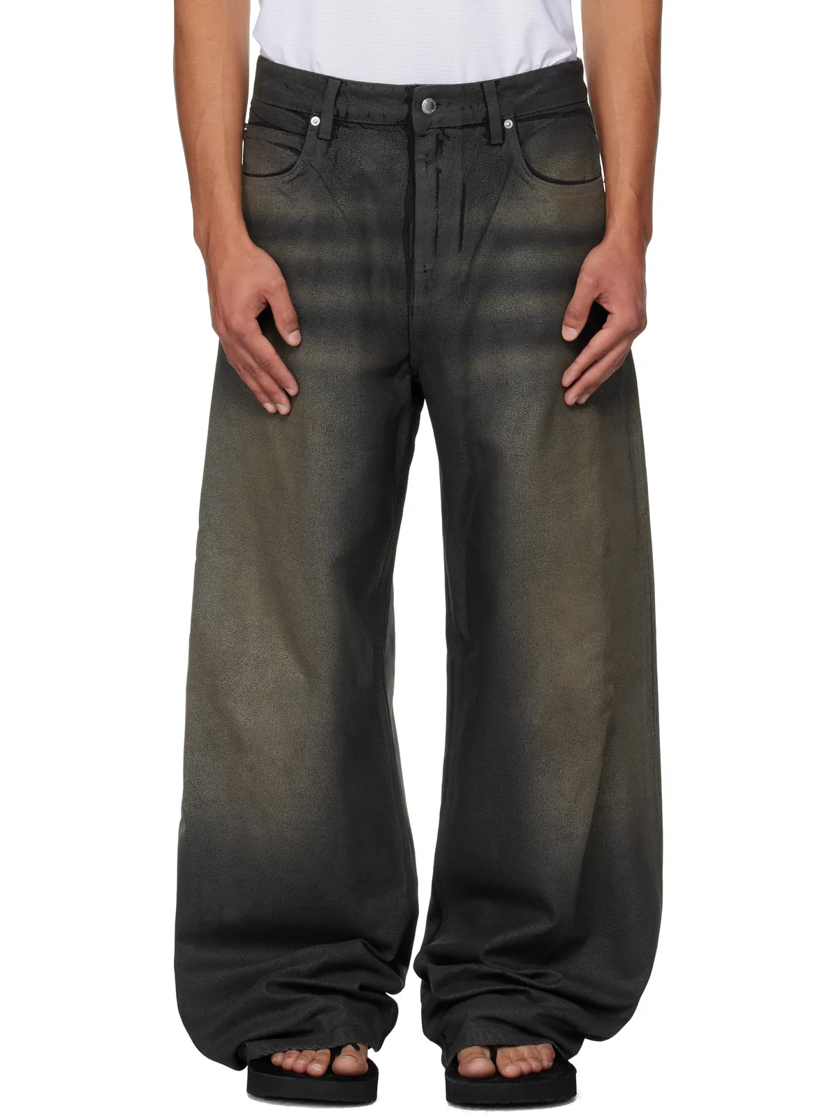 Alexander Wang Leather Look Relaxed ジーンズ - 画像1