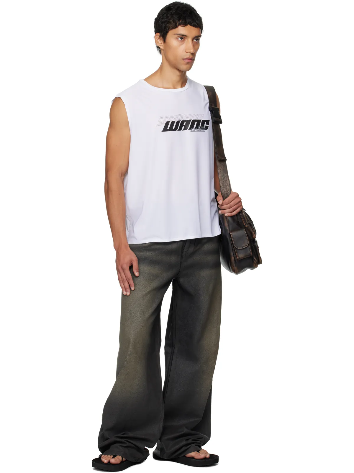 Alexander Wang Leather Look Relaxed ジーンズ - 画像4