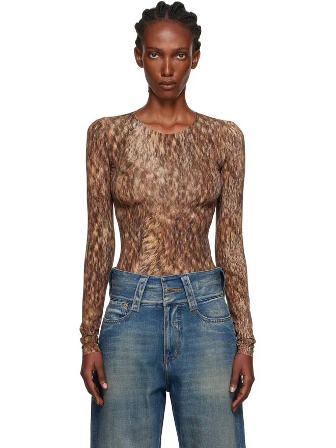 MM6 Maison Margiela MM6 Maison Margiela プリント ジャージ ボディスーツの商品画像