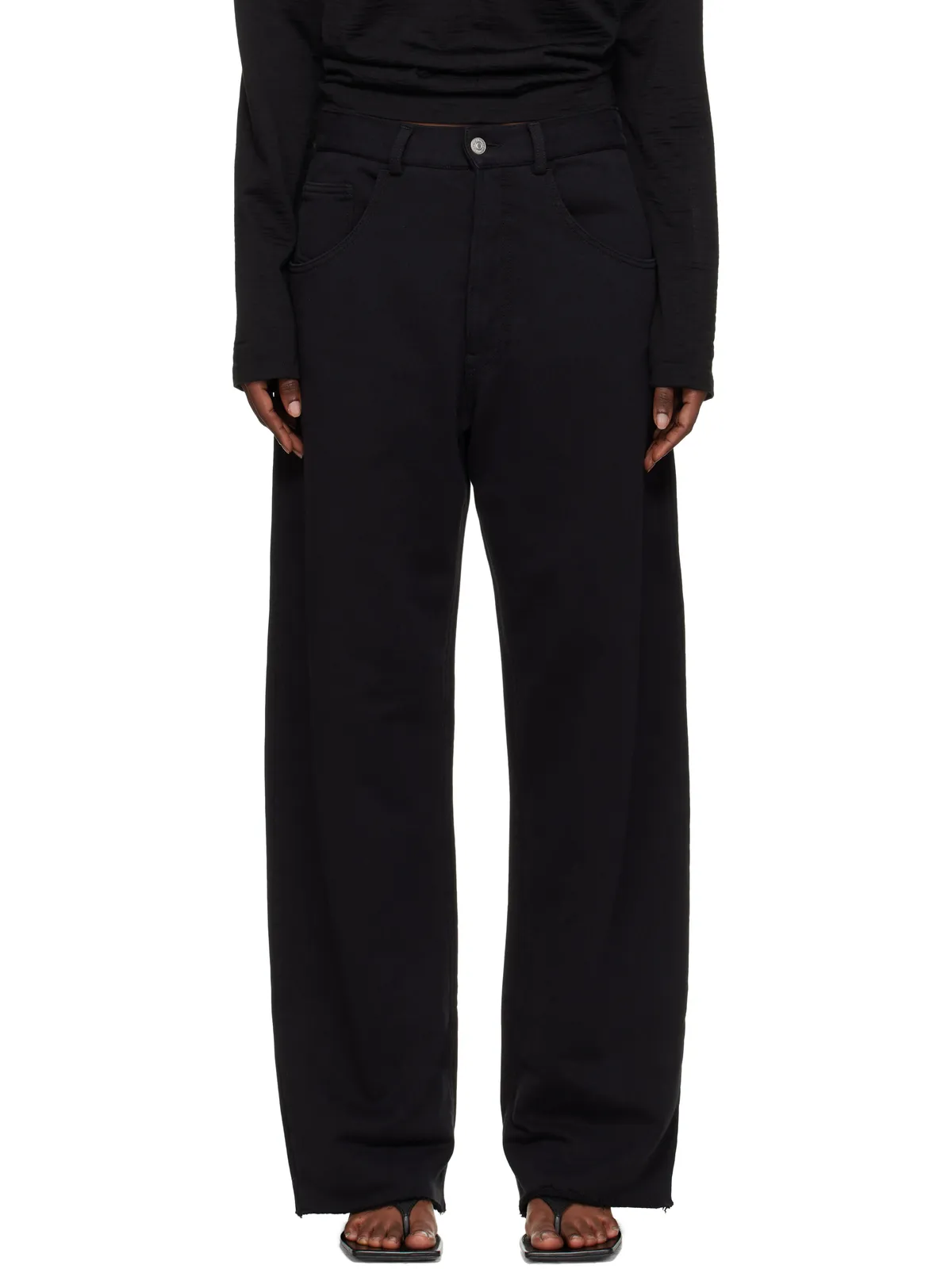MM6 Maison Margiela ブラッシュド ジャージ スウェット トラウザーズ - 画像1
