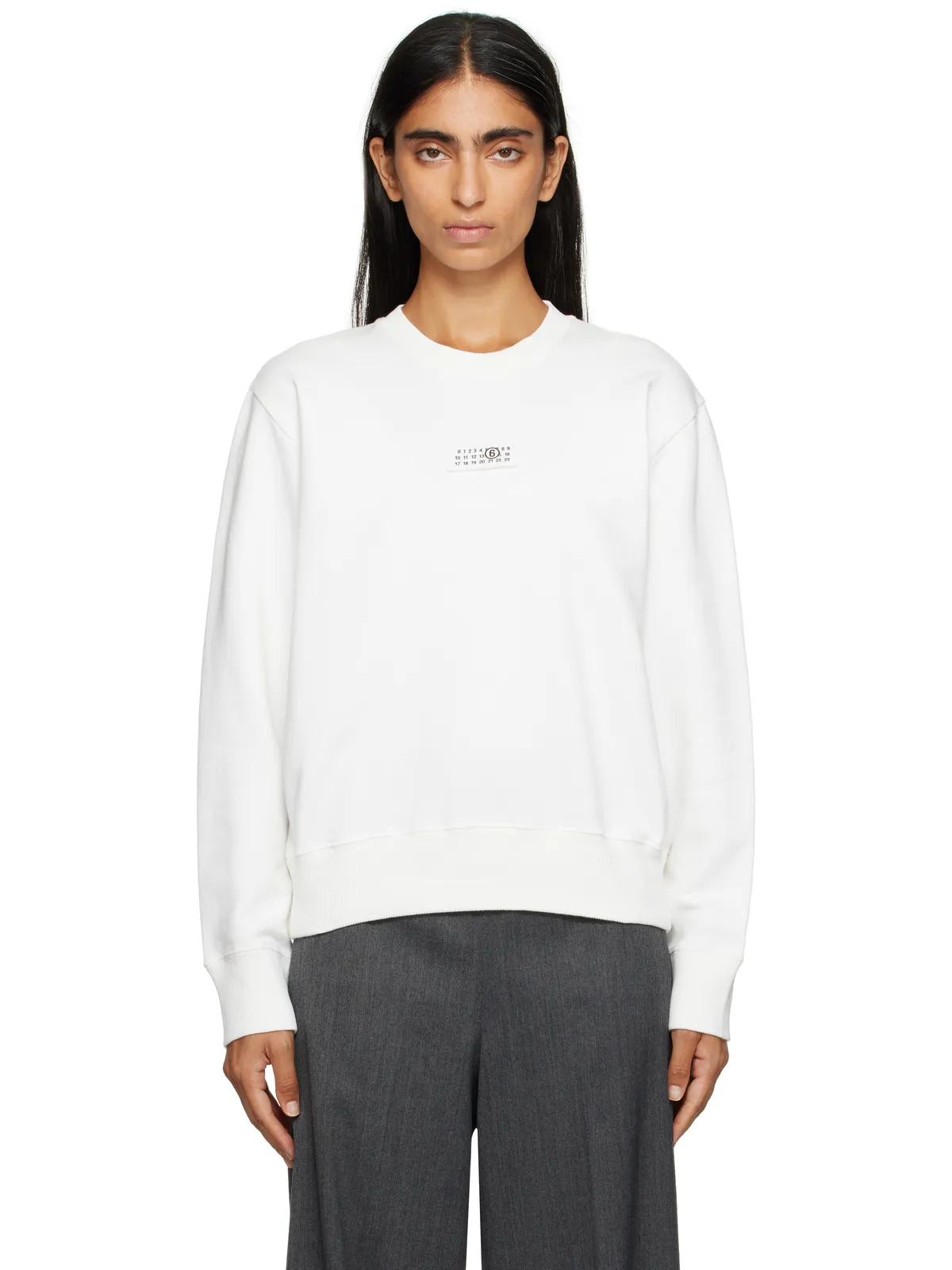MM6 Maison Margiela ロゴパッチ スウェットシャツ - 画像1