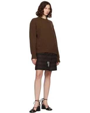 MM6 Maison Margiela チェック ウールブレンド ミニスカート - サムネイル4