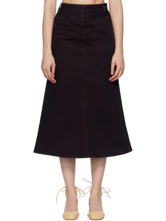 MM6 Maison Margiela MM6 Maison Margiela Reversed オーバーダイ デニム ミディアムスカートの商品画像
