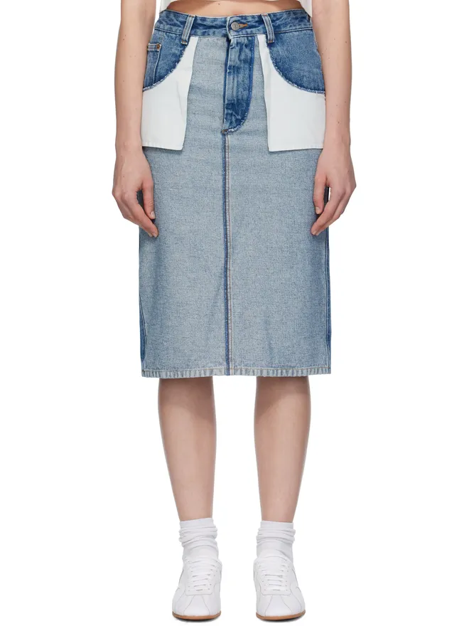 MM6 Maison Margiela MM6 Maison Margiela フェードデニム ミディアムスカートの商品画像