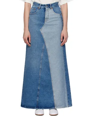 MM6 Maison Margiela フェードデニム マキシスカート - サムネイル1
