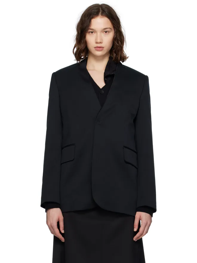 MM6 Maison Margiela MM6 Maison Margiela ノーカラー ウール テーラードジャケットの商品画像