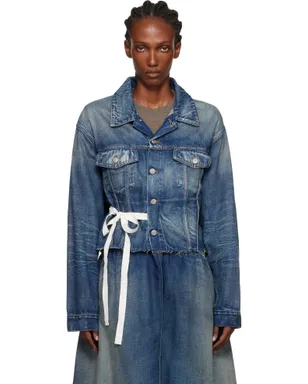MM6 Maison Margiela クロップド デニムジャケット - サムネイル1