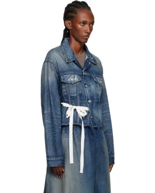 MM6 Maison Margiela クロップド デニムジャケット - サムネイル2