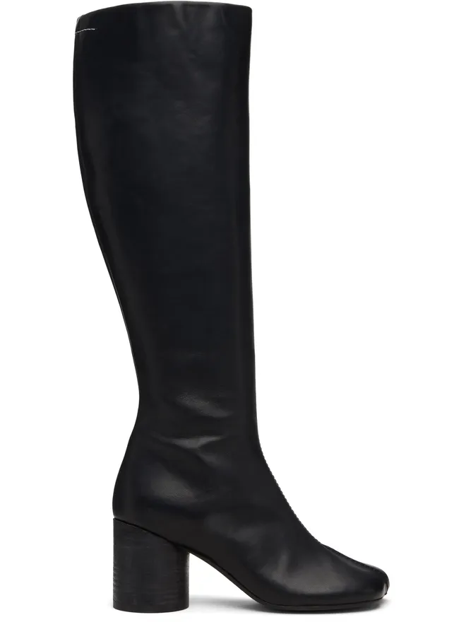 MM6 Maison Margiela MM6 Maison Margiela Anatomic ステッチ レザー ニーハイブーツの商品画像