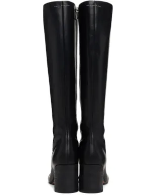 MM6 Maison Margiela Anatomic ステッチ レザー ニーハイブーツ - サムネイル2