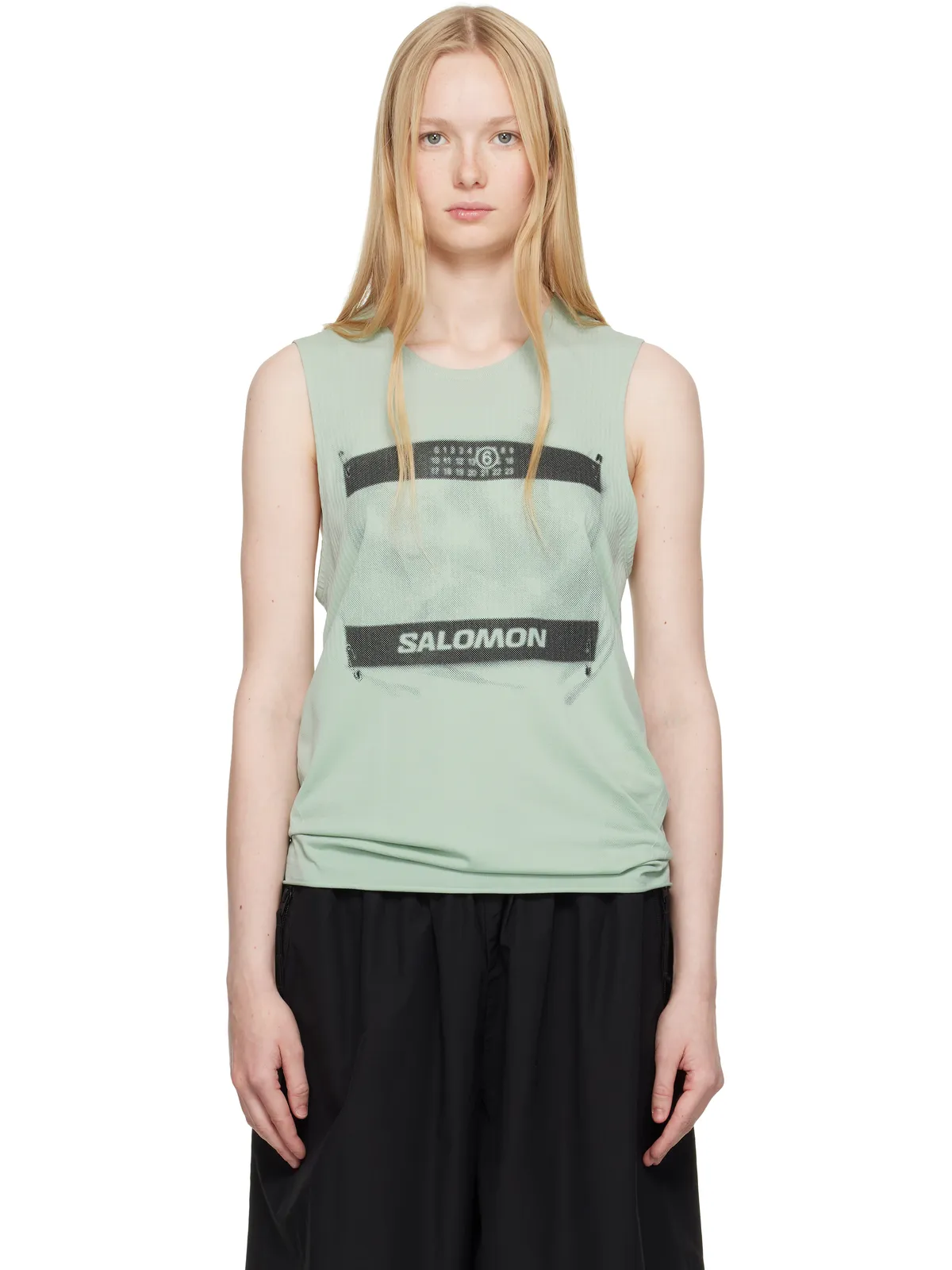 MM6 Maison Margiela Salomonエディション Abstract プリント スポーツトップス - 画像1