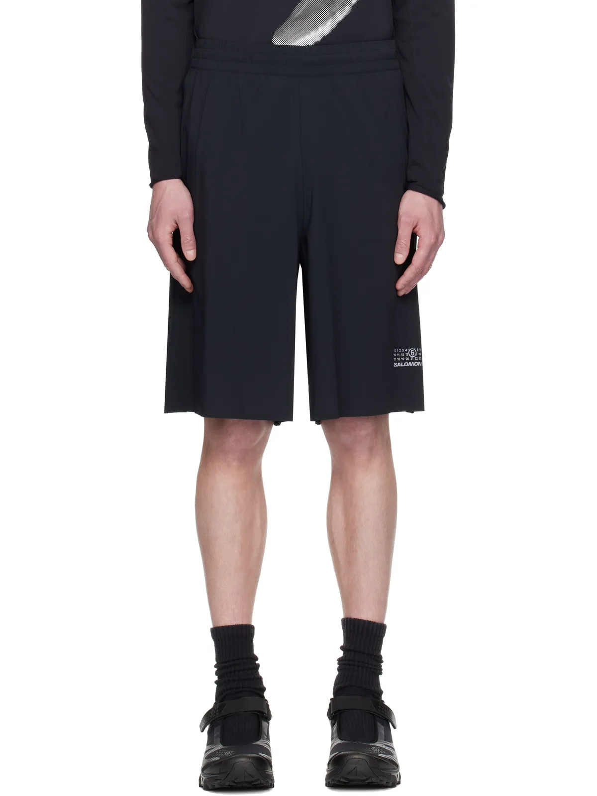 MM6 Maison Margiela Salomonエディション ランニング ショートパンツ - 画像1