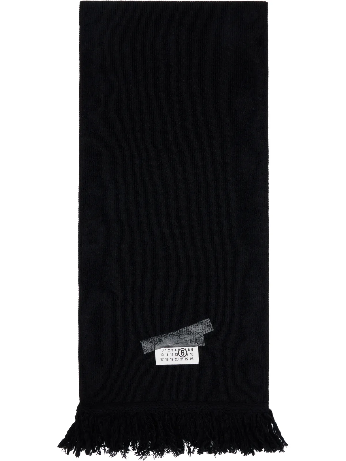 MM6 Maison Margiela Taped Label ウール マフラー - 画像1