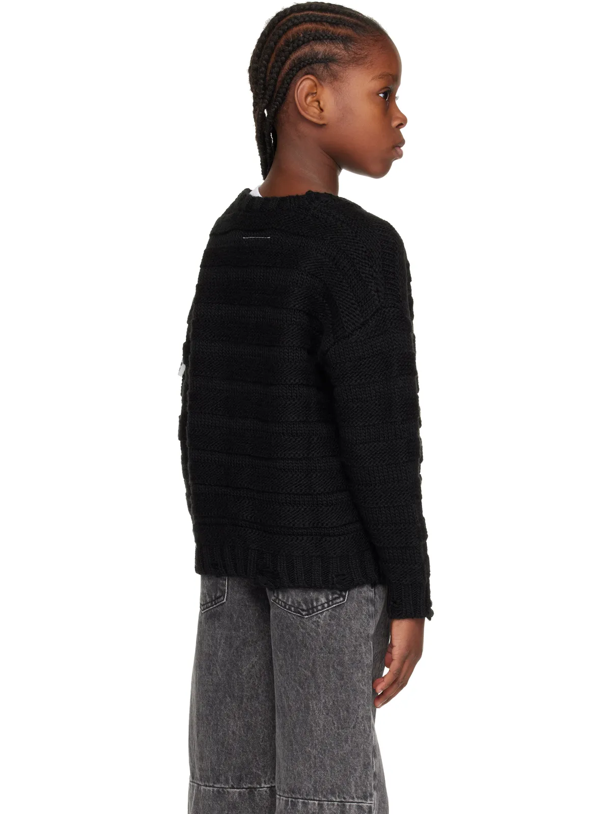MM6 Maison Margiela キッズ｜ ロゴパッチ カーディガン - 画像3