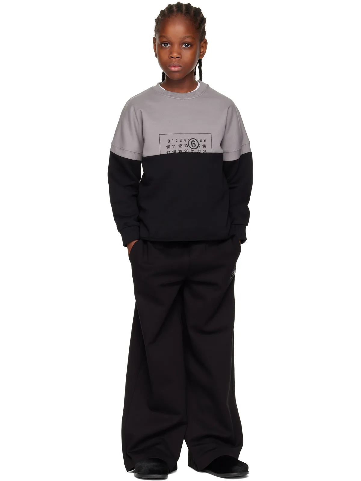 MM6 Maison Margiela キッズ｜ パネル スウェットシャツ - 画像4