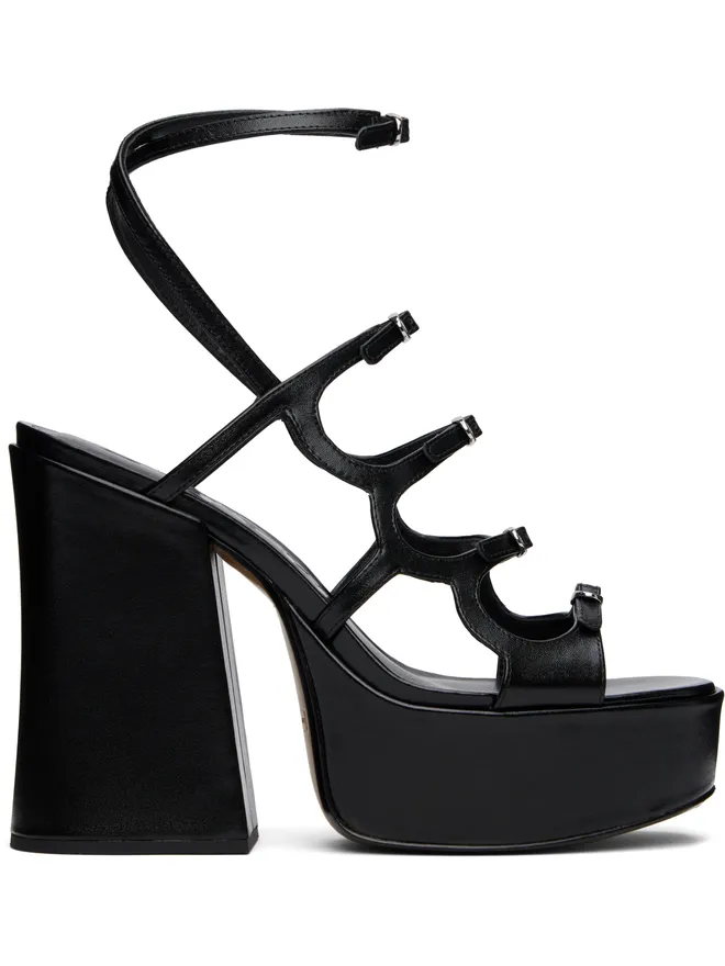 Marc Jacobs Marc Jacobs ブラック 'The Kiki' プラットフォーム ヒールサンダルの商品画像